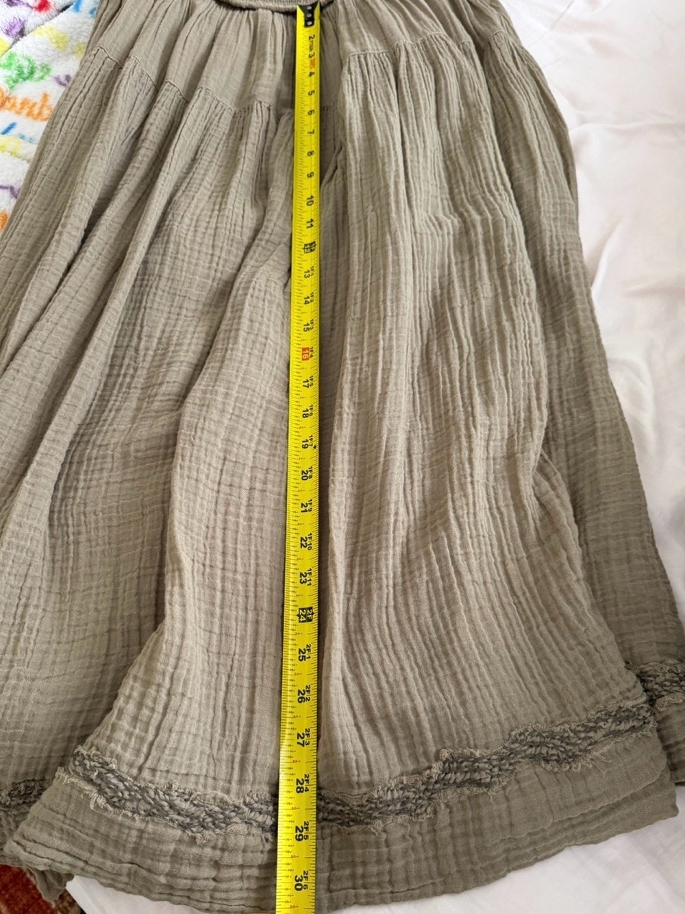 Free People Olive Taupe Maxi Dress with Crochet Bodice - Picture 5 of 6